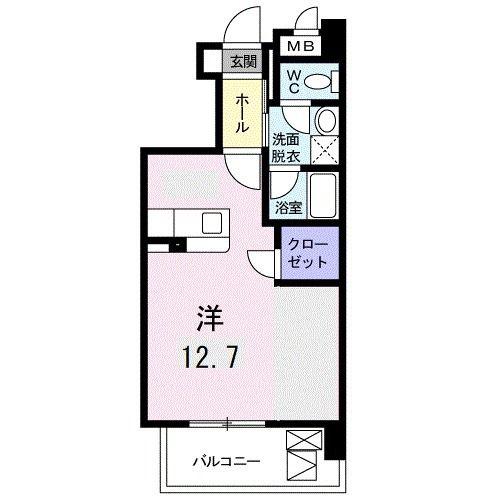 レジデンス Y&K(ワンルーム/3階)の間取り写真