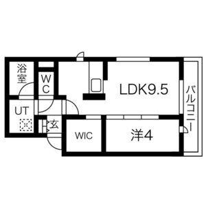 COURGE(1LDK/3階)の間取り写真