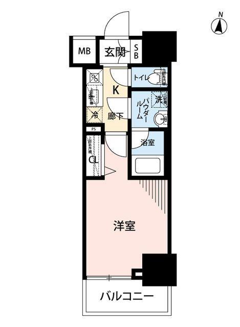 マイナビSTAY亀戸(1K/6階)の間取り写真