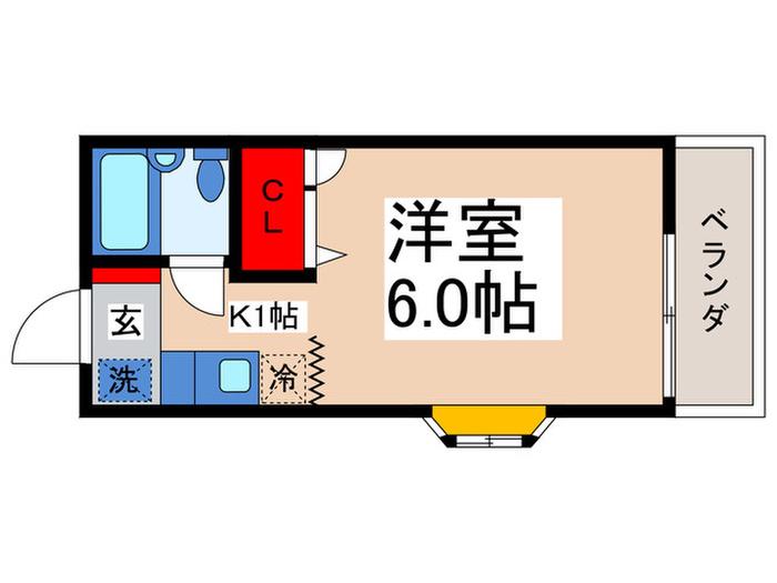 メゾンHARURU(1K/1階)の間取り写真