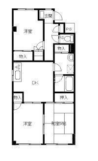 第3洋行ビルサンブルーメ(3DK/3階)の間取り写真