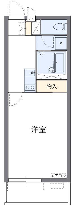 レグルス(1K/1階)の間取り写真