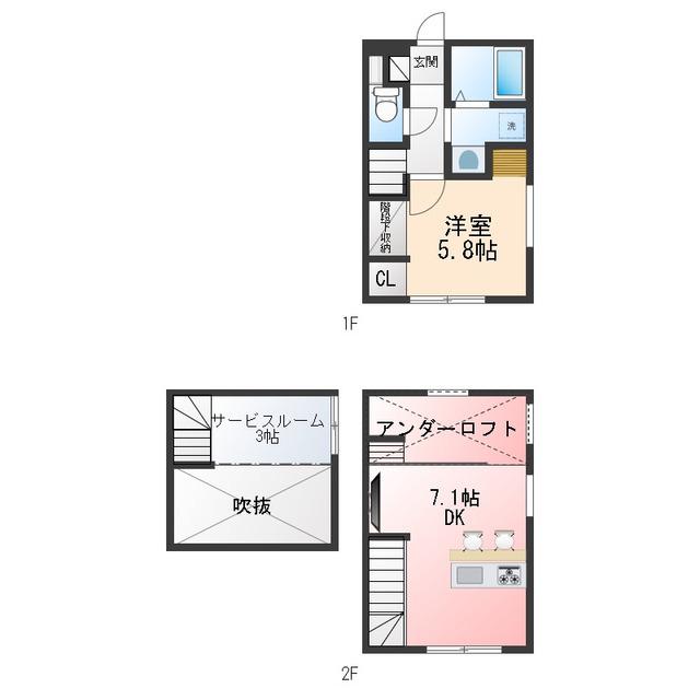N-FLAT SHIMOKANUKI(2SDK/1階)の間取り写真