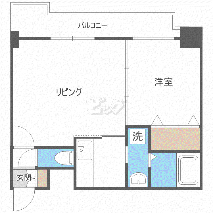 MSTAGE(1LDK/3階)の間取り写真