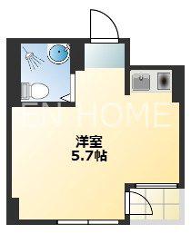 朝日プラザ長堀東パサージュ(ワンルーム/7階)の間取り写真