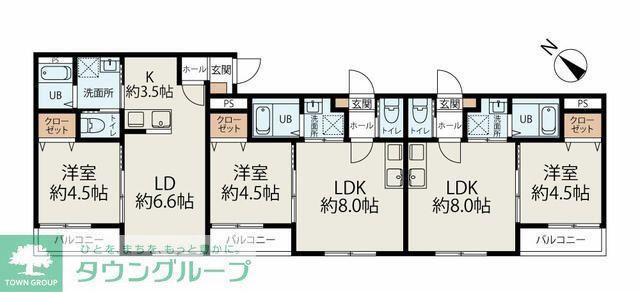MIKIHOUSE南三咲(1LDK/2階)の間取り写真