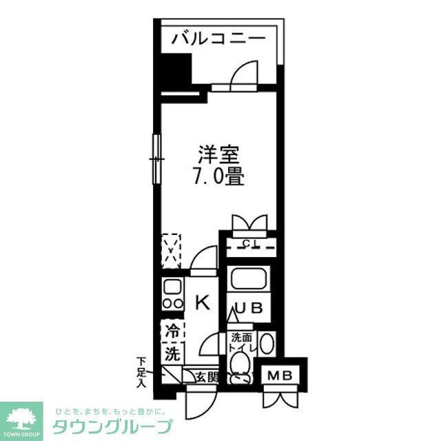 レジディア錦糸町(1K/3階)の間取り写真