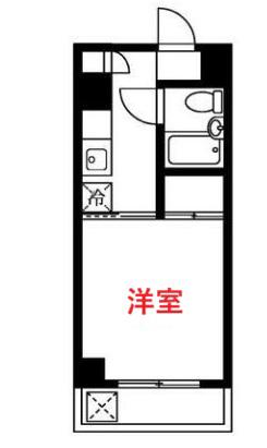 松林堂SK・第2マンション(1K/3階)の間取り写真