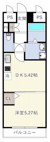 ES GRANDE板橋(1DK/3階)の間取り写真