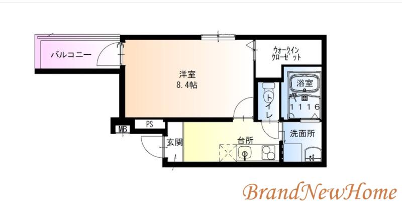 フジパレス堺石津川サウス(1K/3階)の間取り写真