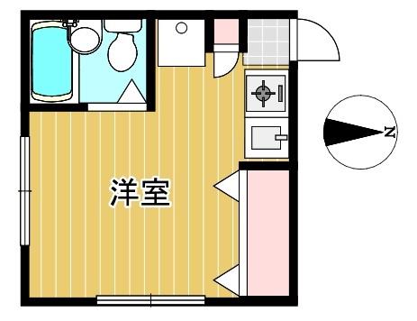 ハイツタケムラII(ワンルーム/1階)の間取り写真