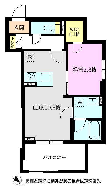 アドラブール(1LDK/1階)の間取り写真