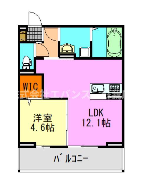D-SOLACE末広4丁目(1LDK/1階)の間取り写真