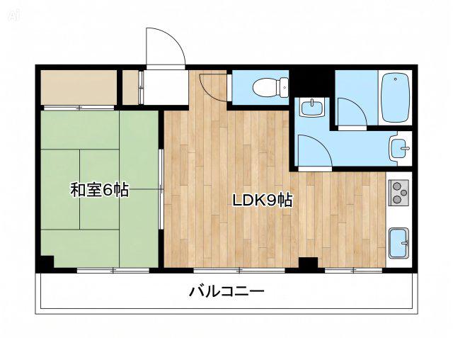 コンチネンタルハイム(1LDK/4階)の間取り写真