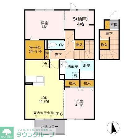 シエルツリーIII(2SLDK/2階)の間取り写真