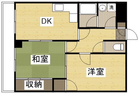 ライブコーポブンカ(2DK/2階)の間取り写真