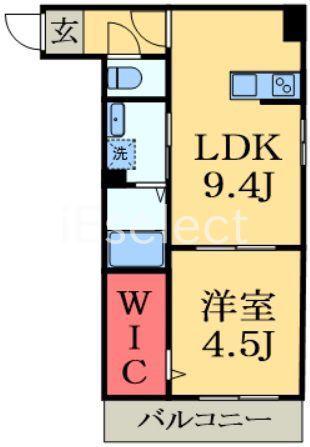 BR茂原II(1LDK/3階)の間取り写真