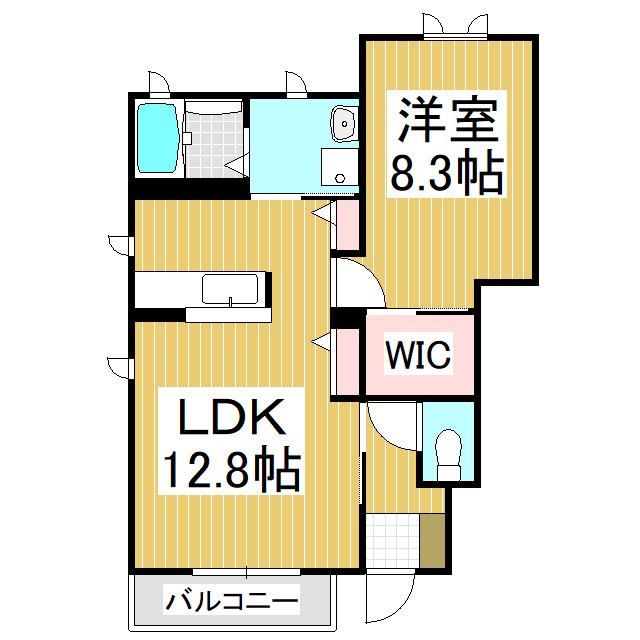 コートボナールA(1LDK/1階)の間取り写真