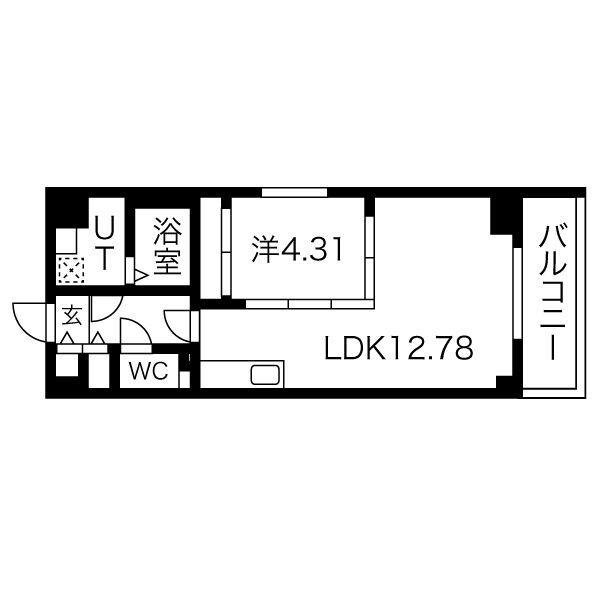 S-FORT熱田花町(1LDK/2階)の間取り写真