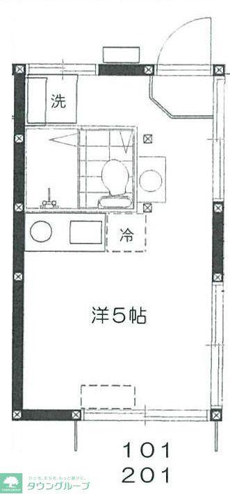 ファブール貫井(ワンルーム/1階)の間取り写真