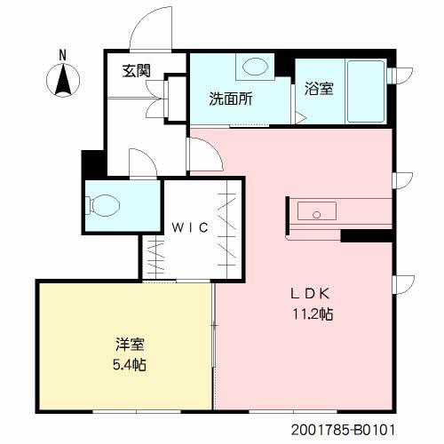 シャーメゾン国分B(1LDK/1階)の間取り写真