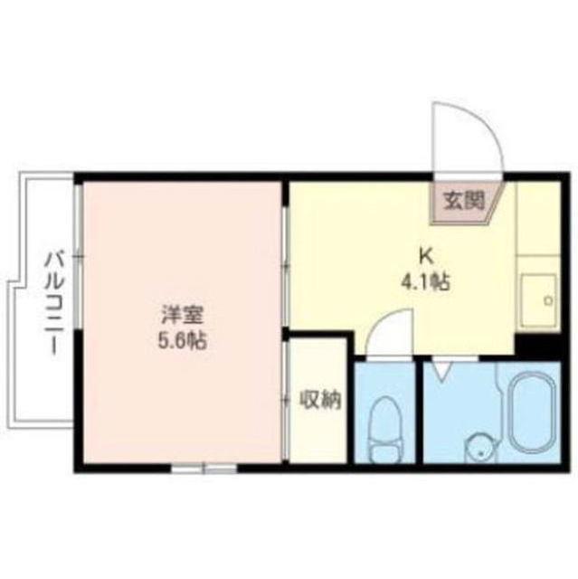 グリーンフィールドMITA II(1K/1階)の間取り写真