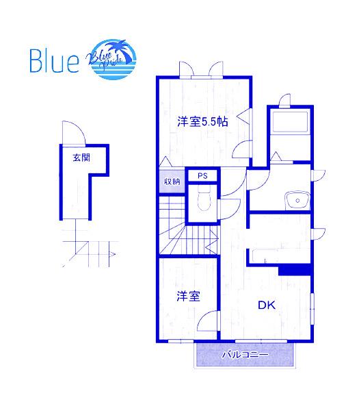 ラスティック横濱中山II(2DK/2階)の間取り写真