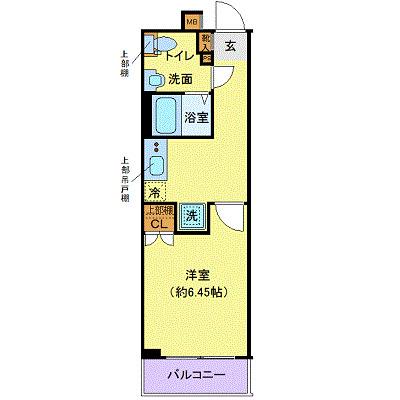 クレヴィスタ門前仲町(1K/2階)の間取り写真