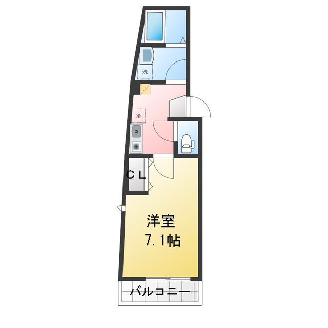 ラフィーネ鶴ヶ峰(1K/3階)の間取り写真