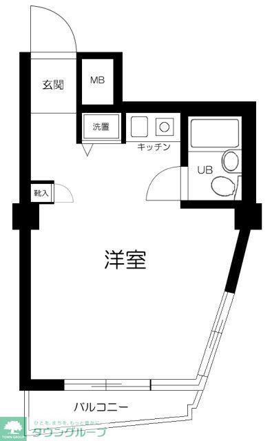 ジュエリー世田谷(ワンルーム/4階)の間取り写真