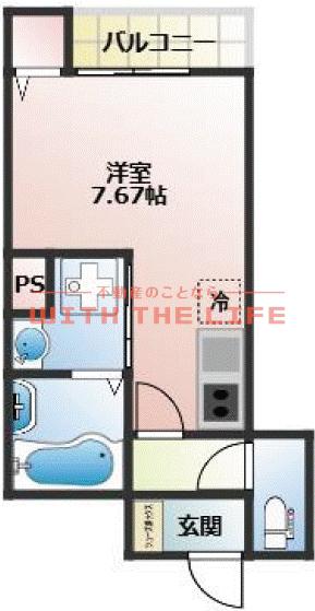 THE NOBLES 諏訪野町II(ワンルーム/2階)の間取り写真