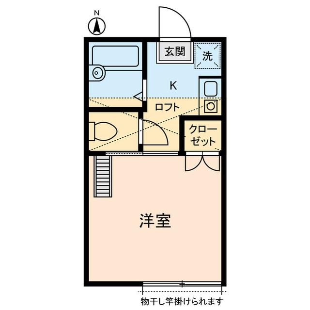スリーワン(1K/2階)の間取り写真