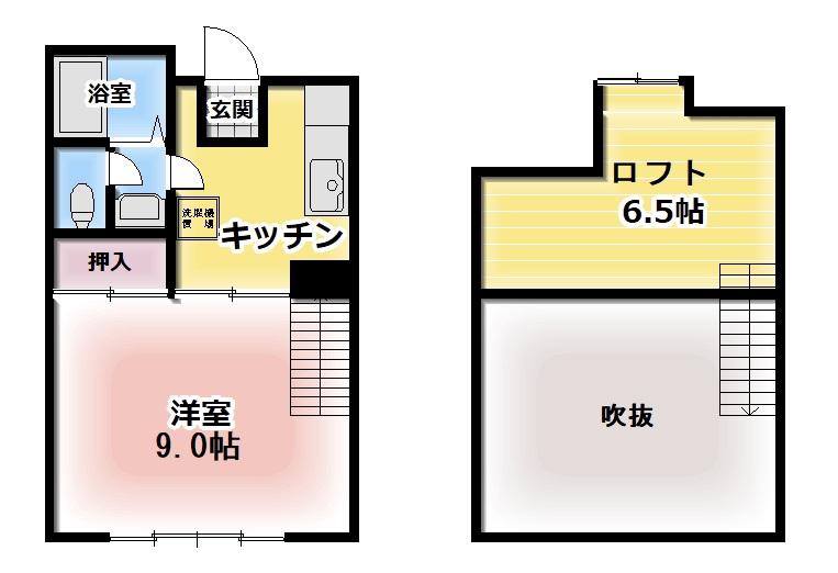 パーシモン郷ケ丘(1DK/1階)の間取り写真