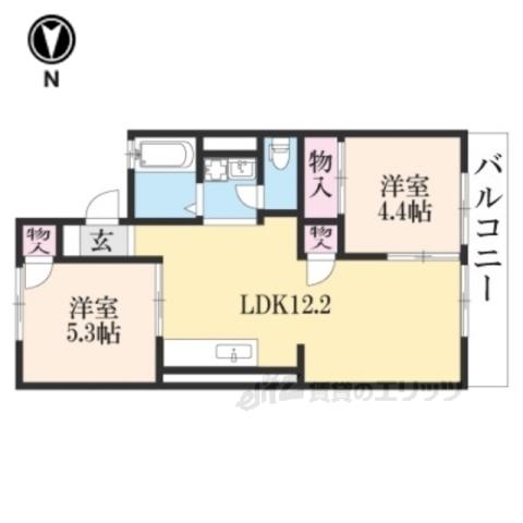 ロイヤルハイツ神宮(2LDK/1階)の間取り写真