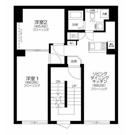 RUYGO OSHIAGE(ワンルーム/2階)の間取り写真