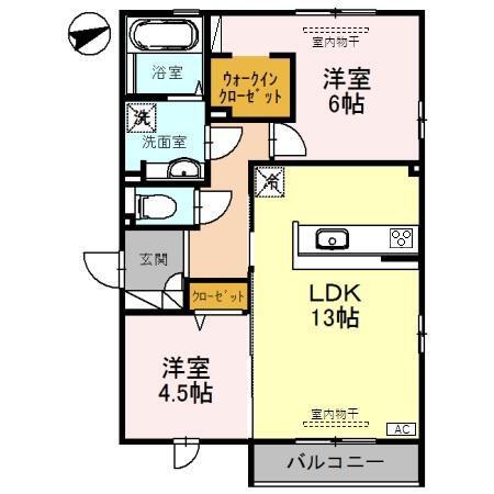 LA・FRAISE(2LDK/3階)の間取り写真