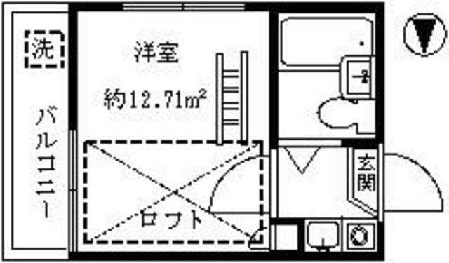 ライフピアマティーニ(1K/2階)の間取り写真