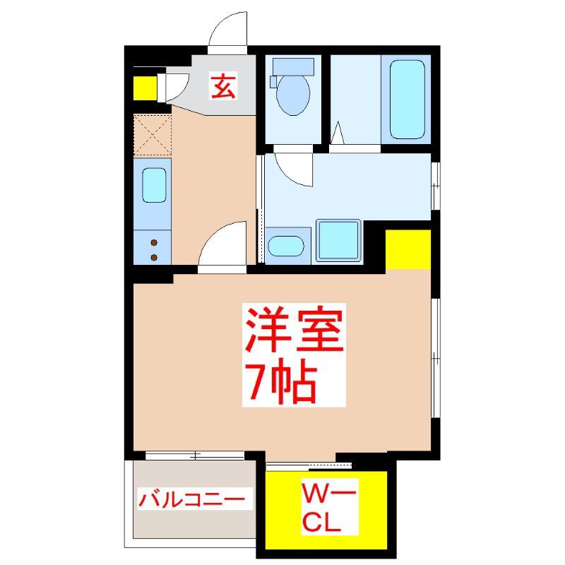 LE PHARE(1K/1階)の間取り写真