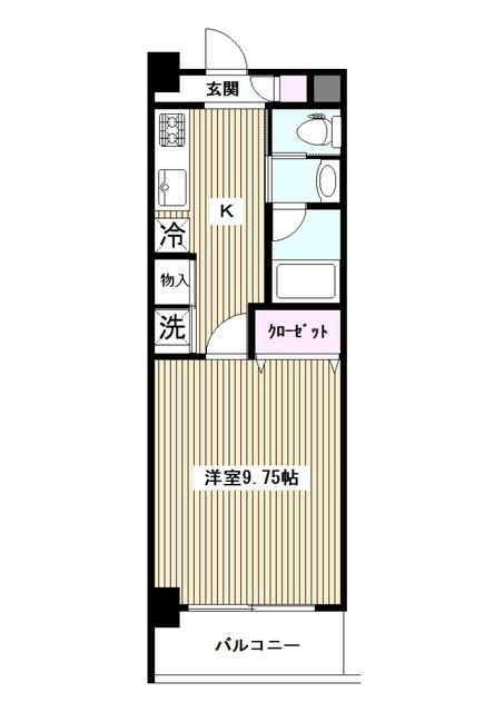 ルオーゴエスト(1K/2階)の間取り写真