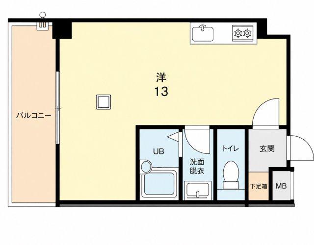 富士産業ビル(ワンルーム/5階)の間取り写真