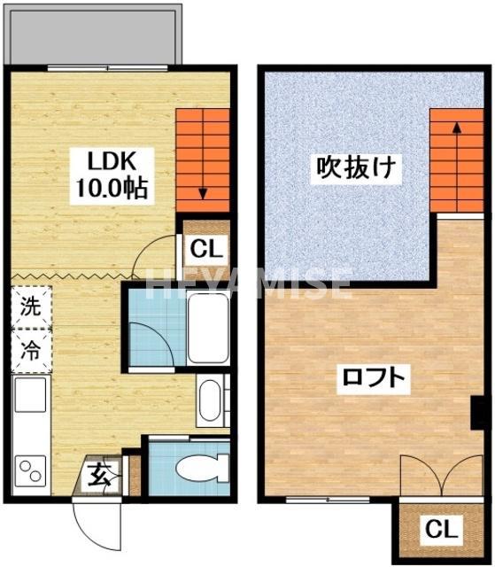 シャル夢本尾II(ワンルーム/1階)の間取り写真