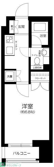 パレステュディオ麹町(1K/12階)の間取り写真
