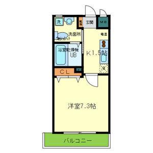 RITZ新今里(1K/6階)の間取り写真