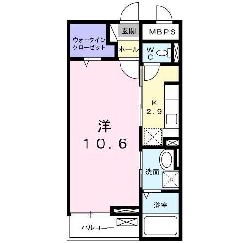 サンリット コート(1K/1階)の間取り写真