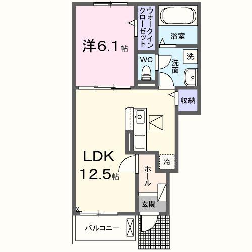 リリーフ・タカサゴ(1LDK/1階)の間取り写真