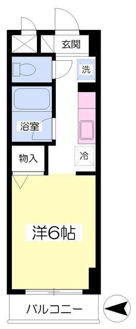 アクシスオオスミ(ワンルーム/5階)の間取り写真