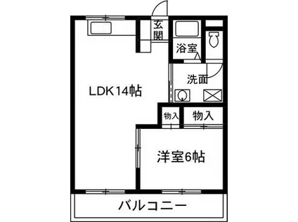 MEMORY TOWN  メモリータウン (1LDK/1階)の間取り写真