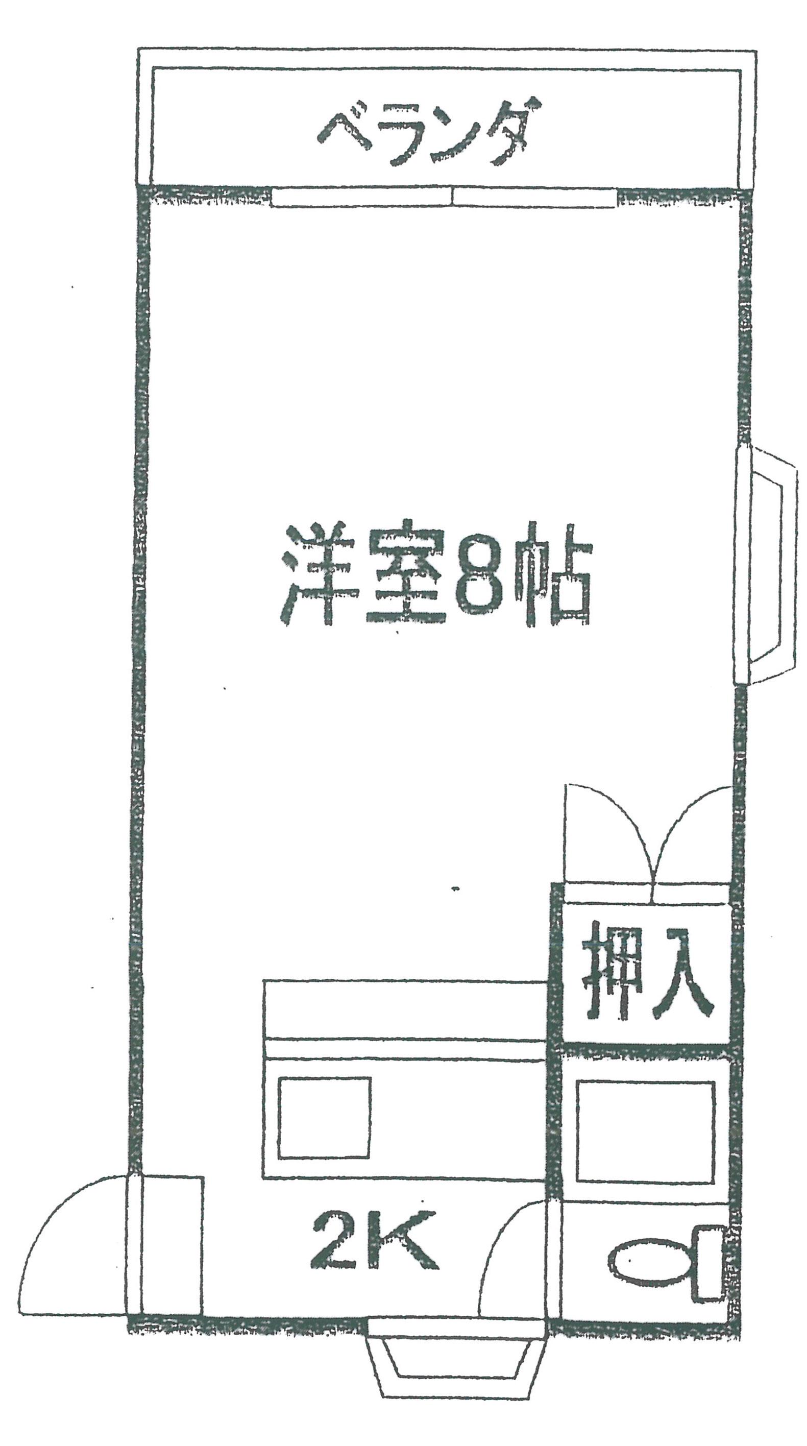 ハイツアシスト(ワンルーム/2階)の間取り写真