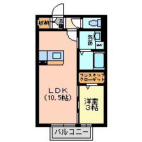 グランリーブル壱番館(1LDK/2階)の間取り写真