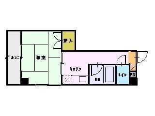 パラツイーナ光南(1K/4階)の間取り写真